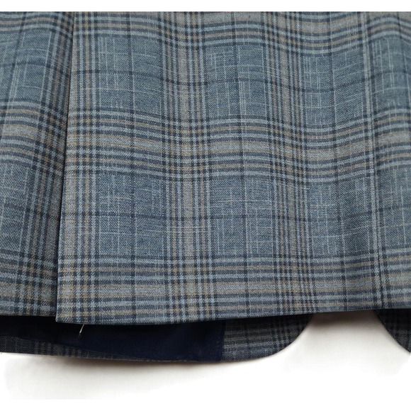 Bar III Men's Slim-Fit Stretch Knit Sport Coat Blue/Tan Plaid 36R NWT - Picture 4 of 4